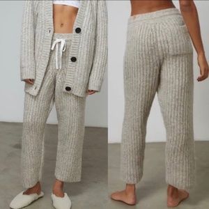 Lunya Chunky Wool Cropped Pant in Soothing Grey